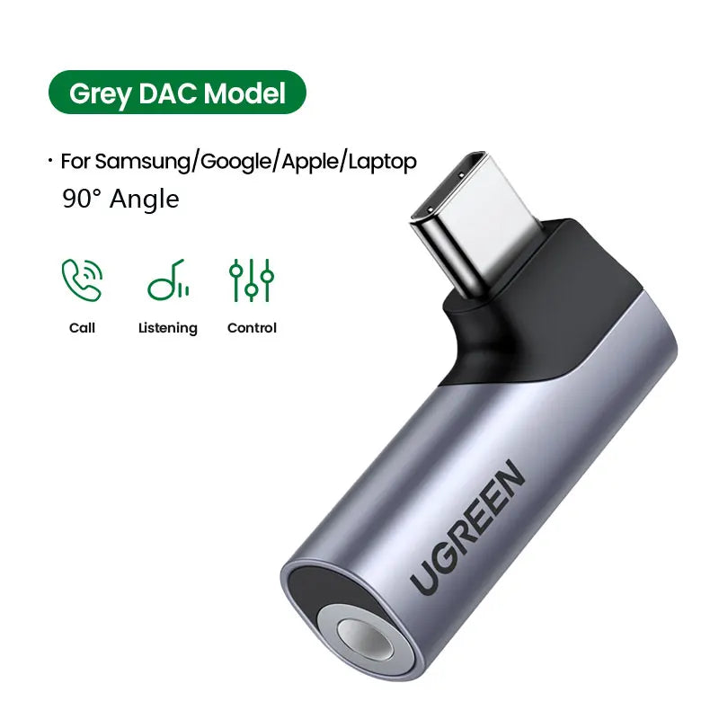 UGREEN USB C to 3.5mm Audio Headphone For Samsung Galaxy A52s S22 S21 iPad Pro 2022 Type C Aux DAC Earphone Mic Jack Adapter USB