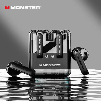 Original Monster XKT12 Gaming Earphones Wireless Bluetooth 5.3 Headphones TWS HIFI Sound Sports Earbuds Noise Reduction 300mAh