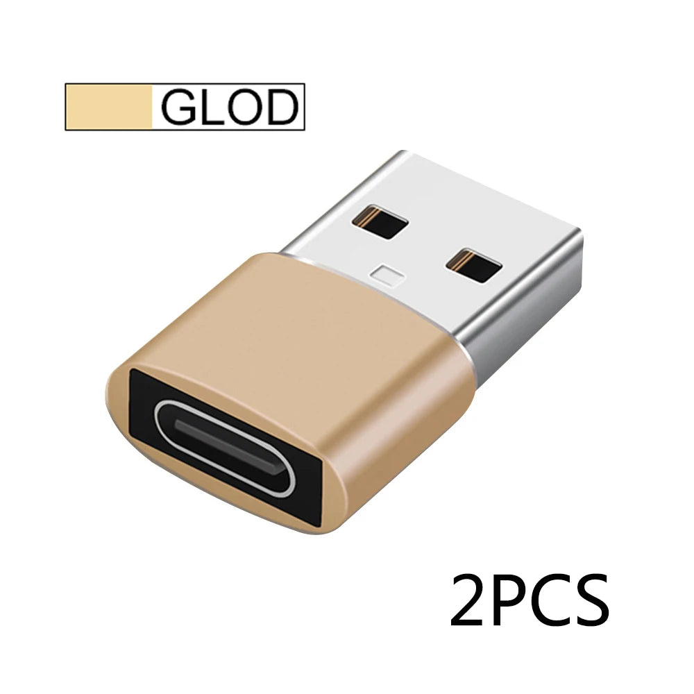 2Pcs USB To Type C OTG Adapter USB USB-C Male To Micro USB Type-c Female Converter For Macbook Samsung S20 USBC OTG Connector