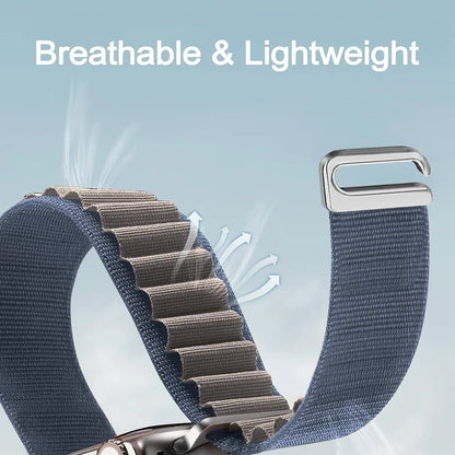 Alpine Loop Strap for Apple Watch Ultra Band 49mm 45mm 44mm 42mm 41mm 40mm Metal C-Hook Bracelets iwatch SE serie 9 8 7 6 5 4 10