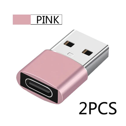 2Pcs USB To Type C OTG Adapter USB USB-C Male To Micro USB Type-c Female Converter For Macbook Samsung S20 USBC OTG Connector