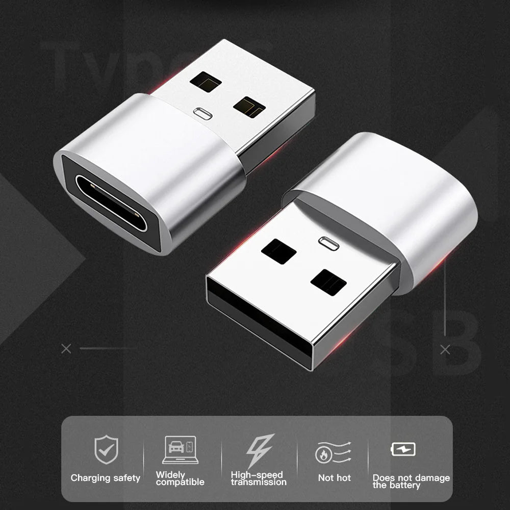 2Pcs USB To Type C OTG Adapter USB USB-C Male To Micro USB Type-c Female Converter For Macbook Samsung S20 USBC OTG Connector